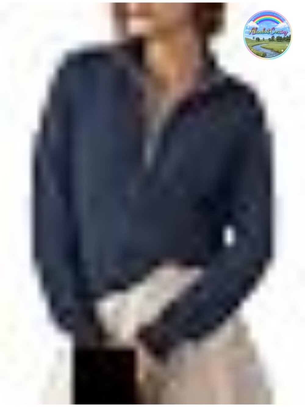 Women's Quarter Zip Ribbed Cable Knit Sweater Relaxed Fit Pullover